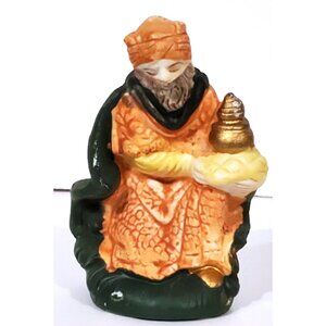 WISE MAN replacement Christmas Nativity Figurine small figure 2.75"H green base